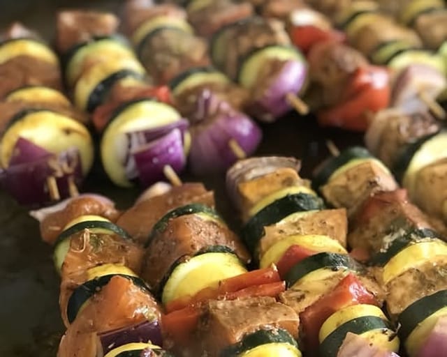 Salmon Skewer.