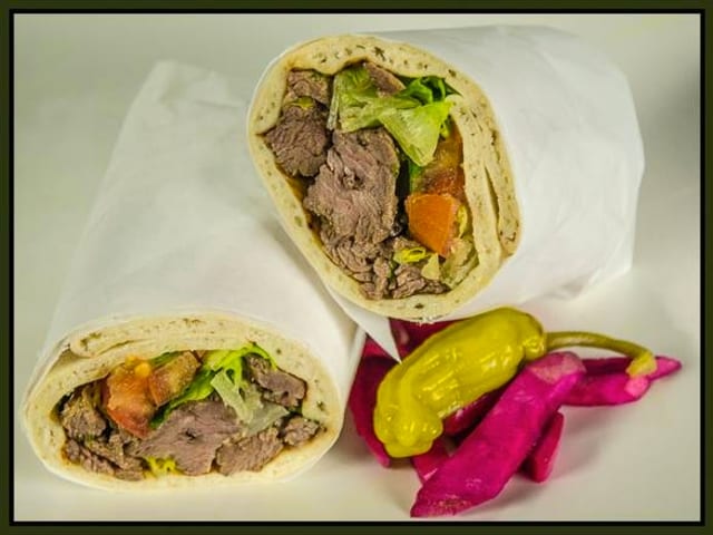 #14 Beef Kebab Wrap.